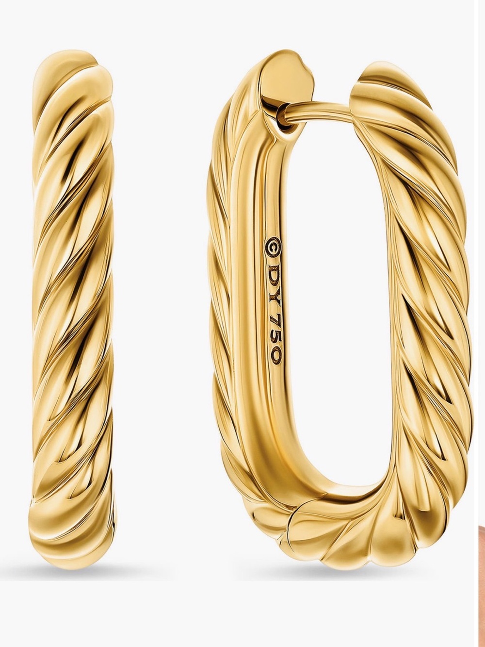 DY MADISON® CABLE HOOP EARRINGS
18K Yellow Gold, 24.3mm - Picture 2 of 7